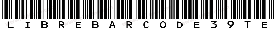 Libre Barcode 39 Tex字体转换